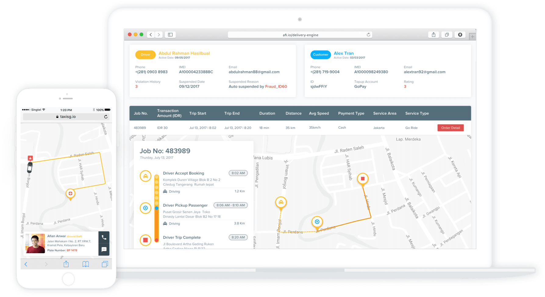 Big Data solution for taxi fleets with advanced algorithms and powerful big data infrastructure to distill insights and analysis from real time data